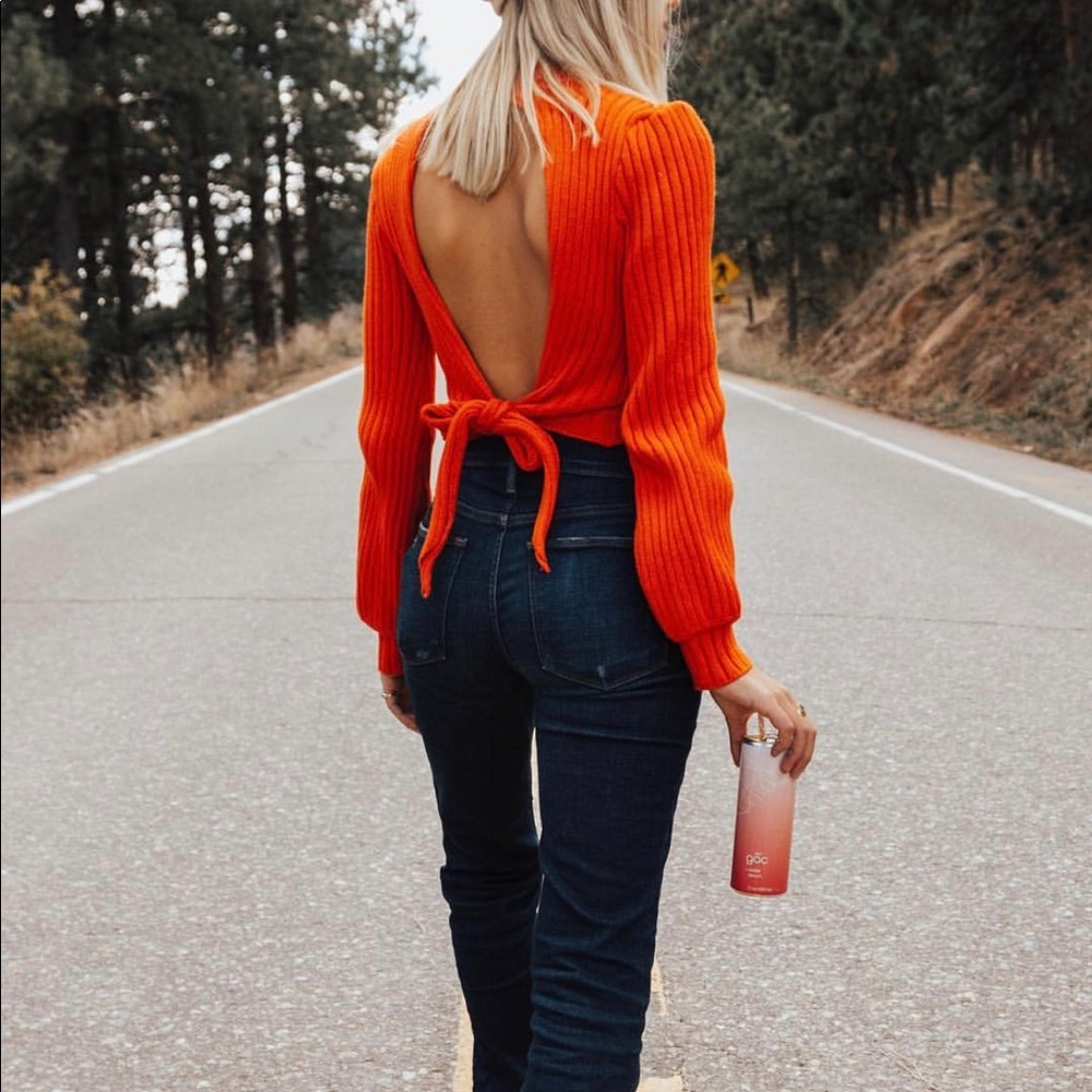 open back knit top